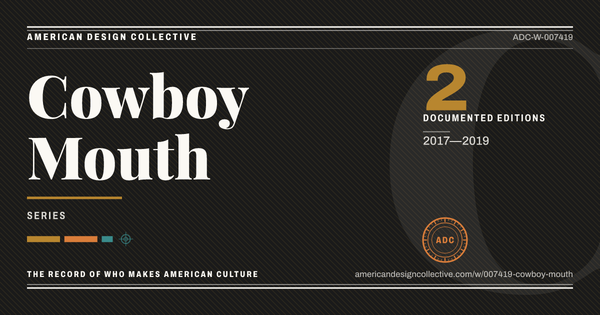 Registry card for Cowboy Mouth: the ADC seal, Cowboy Mouth, and how much is on record.