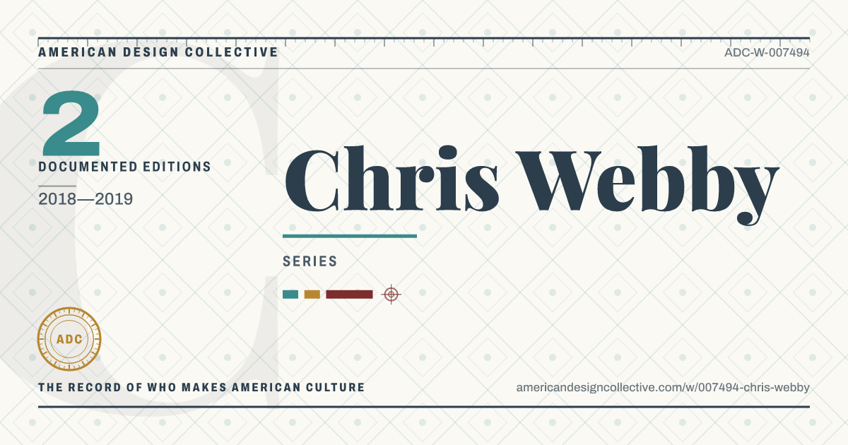 Registry card for Chris Webby: the ADC seal, Chris Webby, and how much is on record.