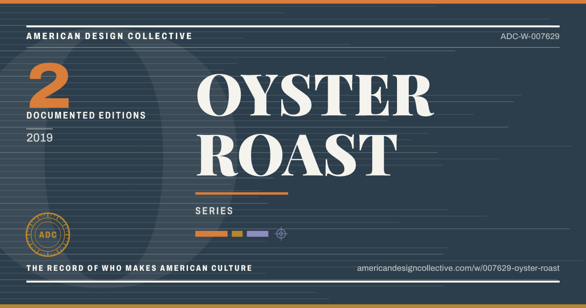 Registry card for OYSTER ROAST: the ADC seal, OYSTER ROAST, and how much is on record.