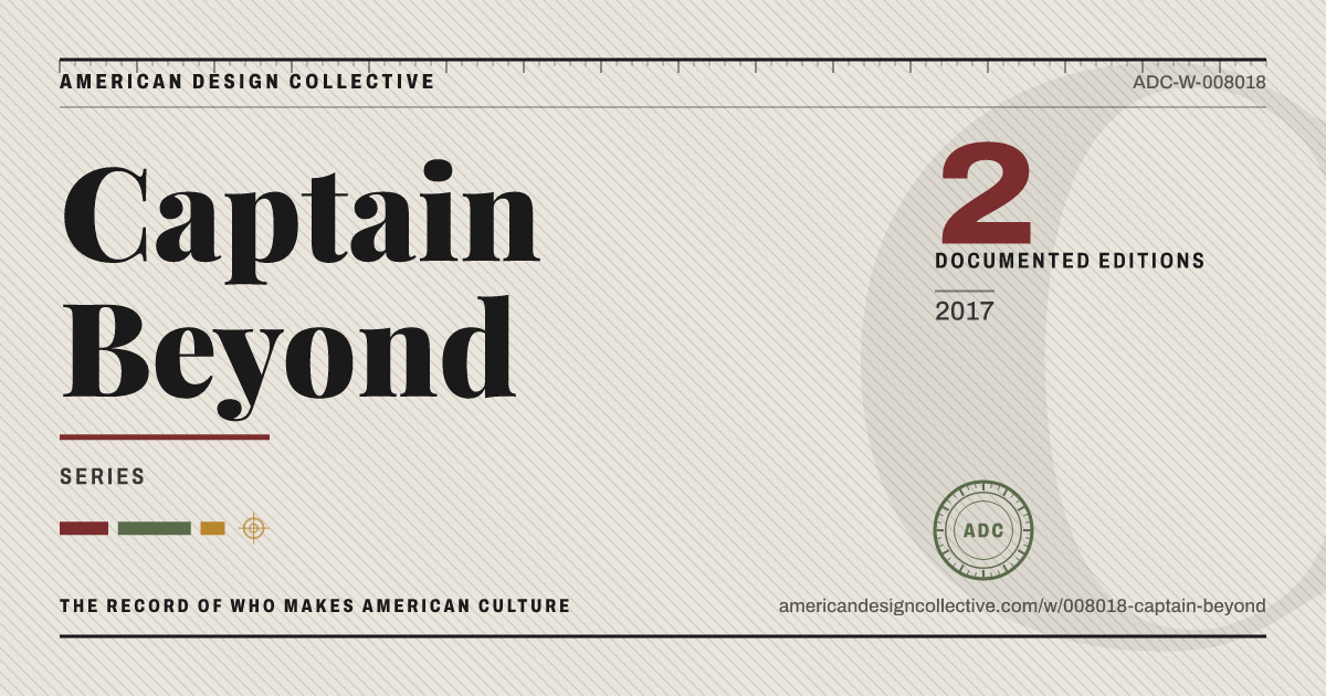 Registry card for Captain Beyond: the ADC seal, Captain Beyond, and how much is on record.