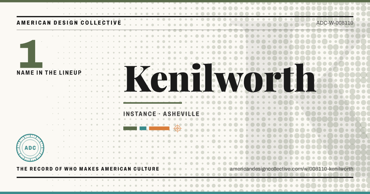 Registry card for Kenilworth: the ADC seal, Kenilworth, and how much is on record.