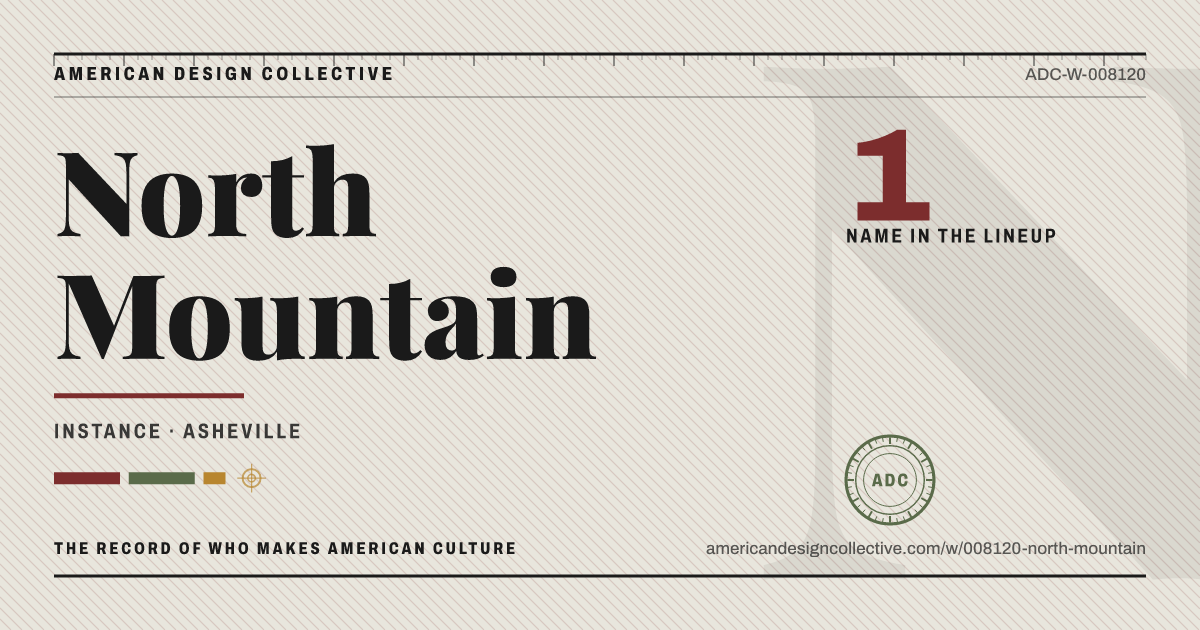 Registry card for North Mountain: the ADC seal, North Mountain, and how much is on record.