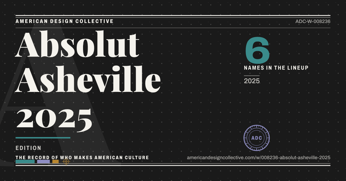 Registry card for Absolut Asheville 2025: the ADC seal, Absolut Asheville 2025, and how much is on record.